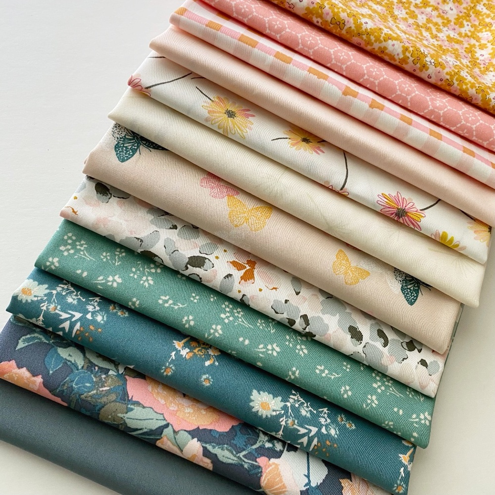 In Full Bloom Curated Quilt Fabric Bundle | Floral Fabrics by AGF | Spring Color